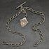 1899 British Antique Pure Silver (925 Silver) Double Albert Chain 57g Medal Fob